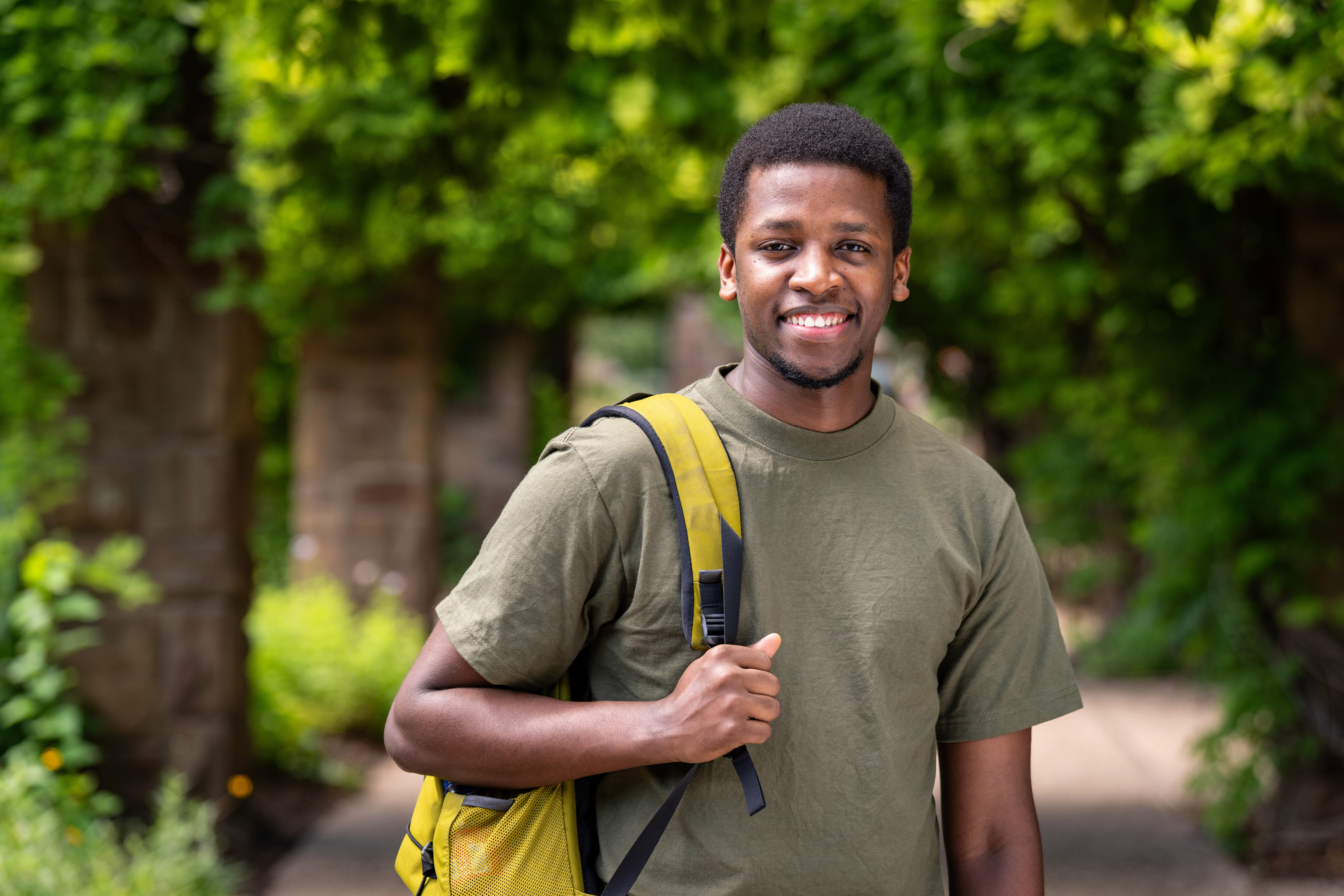 A TCU student poses in the Fort Worth Botanic Garden on Friday, May 30, 2025, in Fort Worth, Texas.